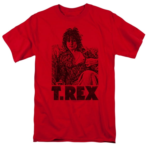 T Rex Lounging S/S Adult 18/1 T-Shirt Red