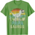 thumbnail image 1 of T-Rex Papasaurus Dinosaur Papa Saurus Family Matching Unisex T-Shirt for Men Women,Lime Color,Size M, 1 of 5