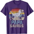thumbnail image 1 of T-Rex Papasaurus Dinosaur Papa Saurus Family Matching Unisex T-Shirt for Men Women,Purple Color,Size 4XL, 1 of 5