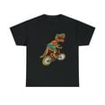 thumbnail image 1 of T Rex Riding A Bike Retro Dinosaur Rider Cycling T-Shirt, 1 of 1