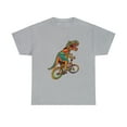 thumbnail image 1 of T Rex Riding A Bike Retro Dinosaur Rider Cycling T-Shirt, 1 of 1