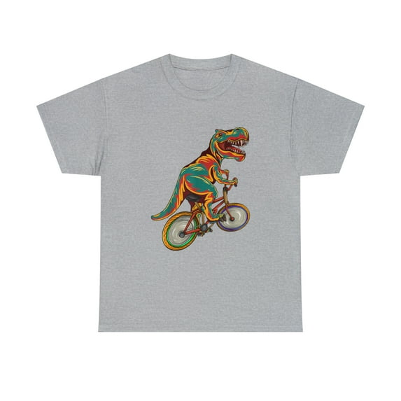 T Rex Riding A Bike Retro Dinosaur Rider Cycling T-Shirt
