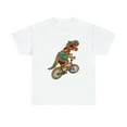 thumbnail image 1 of T Rex Riding A Bike Retro Dinosaur Rider Cycling T-Shirt, 1 of 1