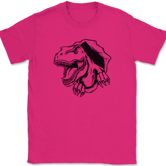 T-Rex Ripping T-Shirt Funny Dinosaur Tyrannosaurus Rex Trippy Gift Tee - Pink, 4XL