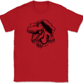thumbnail image 1 of T-Rex Ripping T-Shirt Funny Dinosaur Tyrannosaurus Rex Trippy Gift Tee - Red, 2XL, 1 of 1