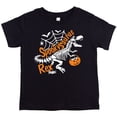 thumbnail image 1 of T-Rex Skeleton Dinosaur Trick or Treat Shirt for Baby and Toddler Youth Boys and Girls Halloween and Fall Shirt White on Black Shirt Youth Medium, 1 of 1