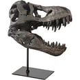 thumbnail image 1 of T Rex Skull, Dinosaur Statue Resin Replica Head Sculptures, Home Office Decorations on Shelf Table Desk Bookshelf, Birthday Party Gift for Kids and Adults,11.8 inch, 1 of 6