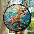 thumbnail image 1 of T-Rex Stained Glass SunCatcher Dinosaur Window Hanging Trex Home Decoration Gift Dinosaur Lover Gift T-Rex Dinosaur Decor, Stained Glass Ornament 2025, Holiday Decoration,, 1 of 6