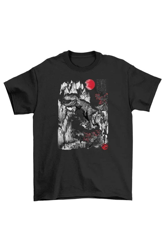 T-Rex Sumi-E Funny T-Shirt - Rawr-Some Design Unisex, Tee For Dino- Unisex S-5XL Hot Trending Shirt, Vintage Birthday Gift