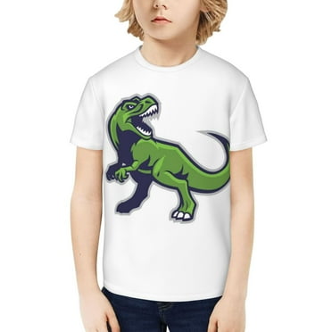 T-Rex Teens Full 3d T-Shirts Short Sleeves Various Patterns Kids T Shirts Crew Neck Summer Tops Girls Boys