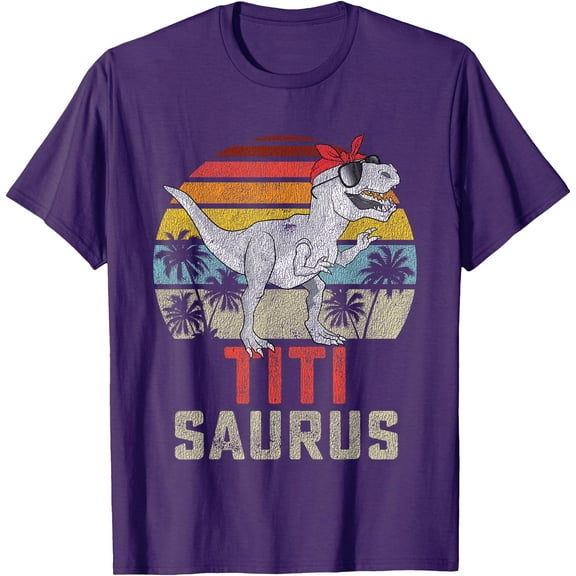 T-Rex Titisaurus Dinosaur Titi Saurus Family Matching Unisex T-Shirt for Men Women Kids