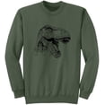 thumbnail image 1 of T-Rex Tyrannosaurus Dinosaur Big Face Crewneck Sweatshirt, 1 of 4
