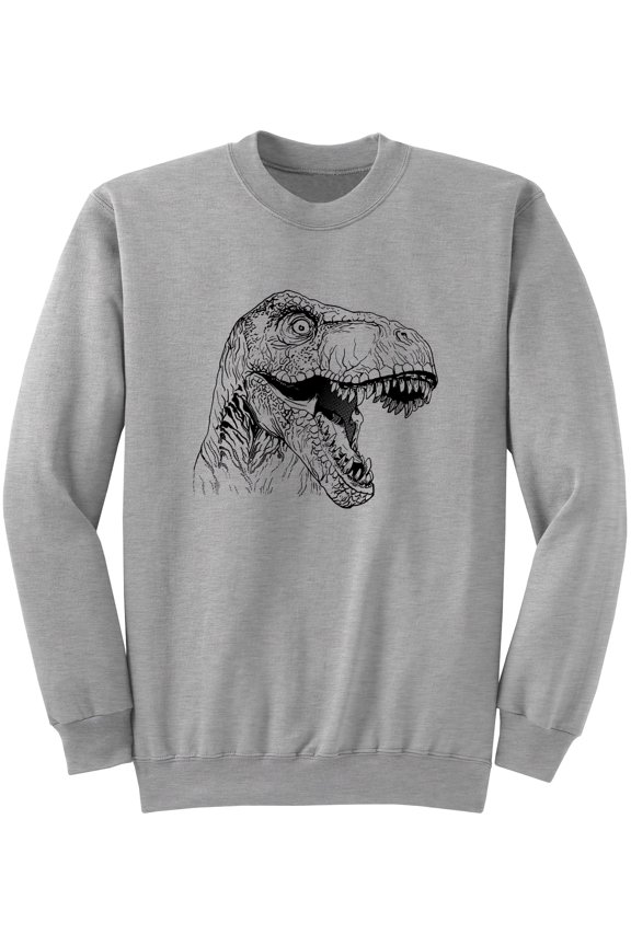 T-Rex Tyrannosaurus Dinosaur Big Face Crewneck Sweatshirt