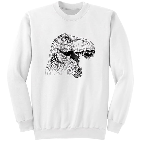 T-Rex Tyrannosaurus Dinosaur Big Face Crewneck Sweatshirt