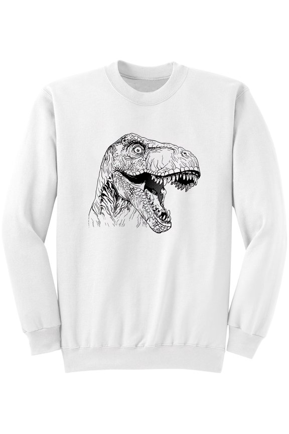 T-Rex Tyrannosaurus Dinosaur Big Face Crewneck Sweatshirt