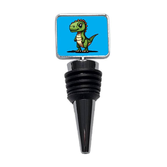 T-Rex Tyrannosaurus Dinosaur Cute Wine Bottle Stopper Cap Plug