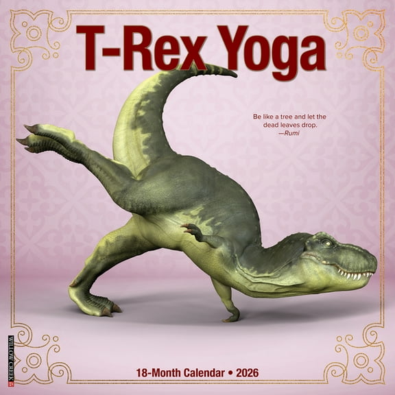 T-Rex Yoga 2026 Wall Calendar, (Paperback)