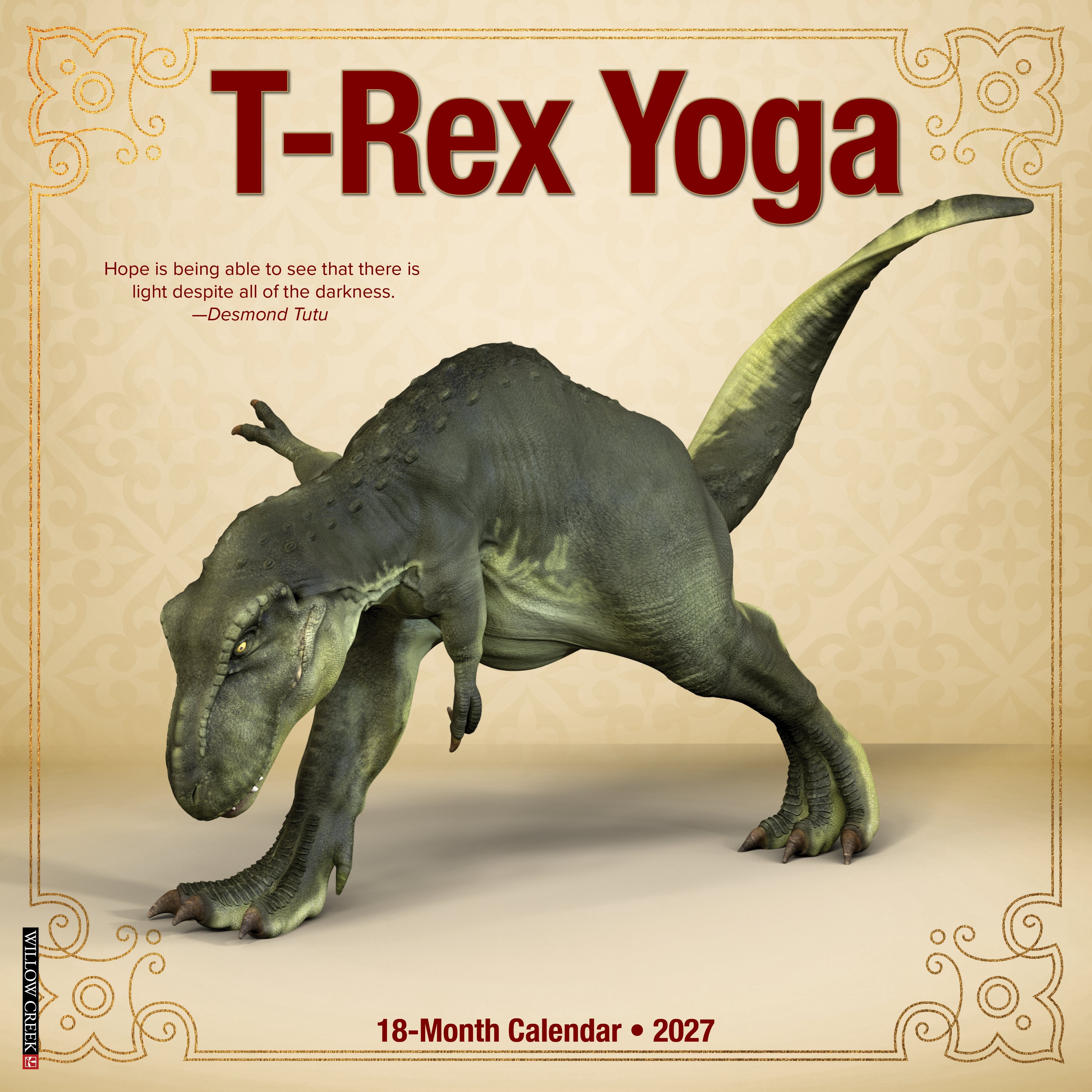 Willow Creek Press, T-Rex Yoga 2027 Wall Calendar