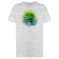 thumbnail image 1 of T-Rex head in green watercolor Men's Athletic Heather T-shirt, 1 of 2