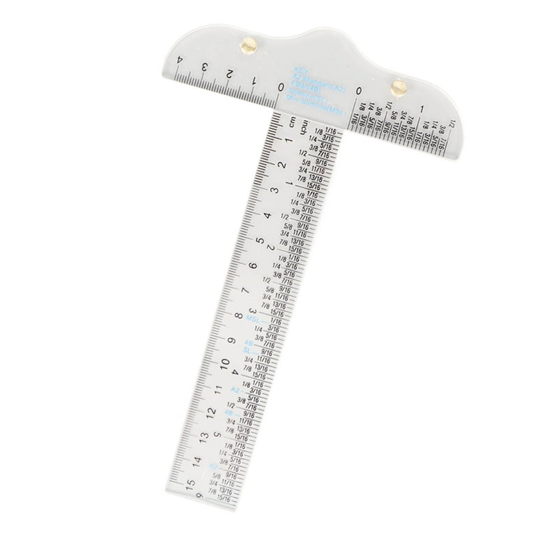 T Ruler, Drafting Ruler Inch CM Transparent For Cutting 