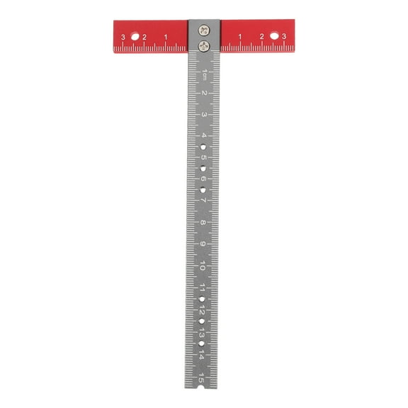 T Ruler Aluminum Alloy Measuring Ruler Precision Carpenter Square for Accurate Woodworking Drafting Marking and Positioning Tasks