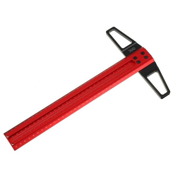 T-Ruler Woodworking Line Scriber Aluminum Alloy Marking Gauge Crossed-Out Hole Scribing Ruler ,High Precision