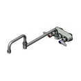 thumbnail image 1 of T&S Brass - Workboard Faucet, Wall Mount, 3-1/2'' Centers, 18'' Double Joint Nozzle, Lever Handles, 1 of 1