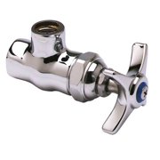 T&S Brass - Angle Stop, 4-Arm Handle, 1/2 NPT Female Inlet, 3/8 NPT Female Outlet