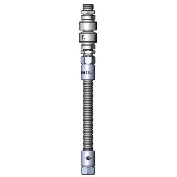 T&S BRASS B-0012-VB HOSE, 12 FLEXIBLE STAINLESS STEEL, BACKFLOW PREVENTER (B-0970-FE)