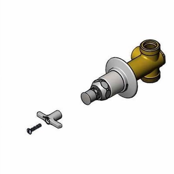 T&S Brass - Concealed Straight Loose Key Stop, 1/2'' NPT Female Inlet and Outlet, Integral Spring-Check