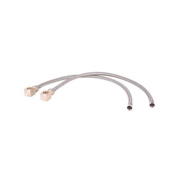 T&S Brass - Inlet Kit, 1/2'' NPT Close Elbows & 24'' Flex Supply Hoses - Pack of 3