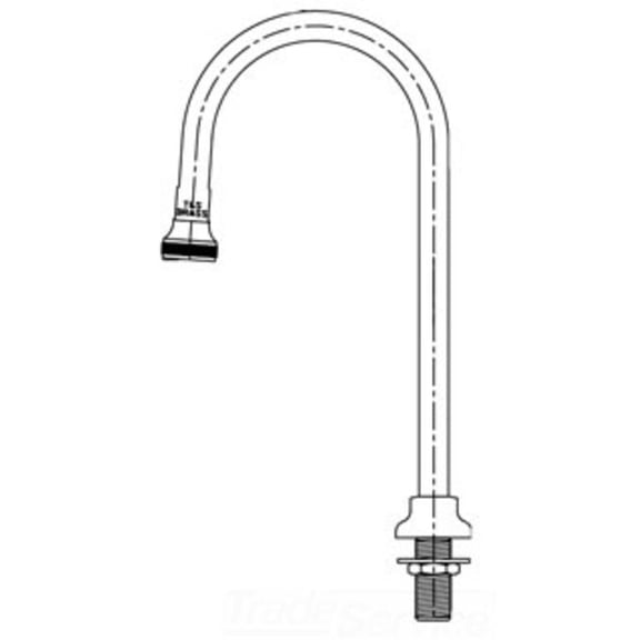 T&S Brass - Double Pedal Valve & Dummy Rigid Gooseneck w/ Rosespray Outlet