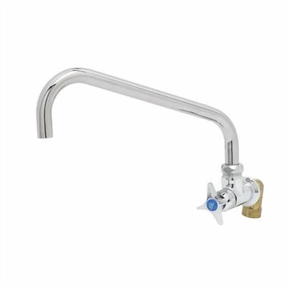 T&S Brass - Single Wall Mount Big-Flo Faucet, 12'' Swing Nozzle, 00LL Street Elbow