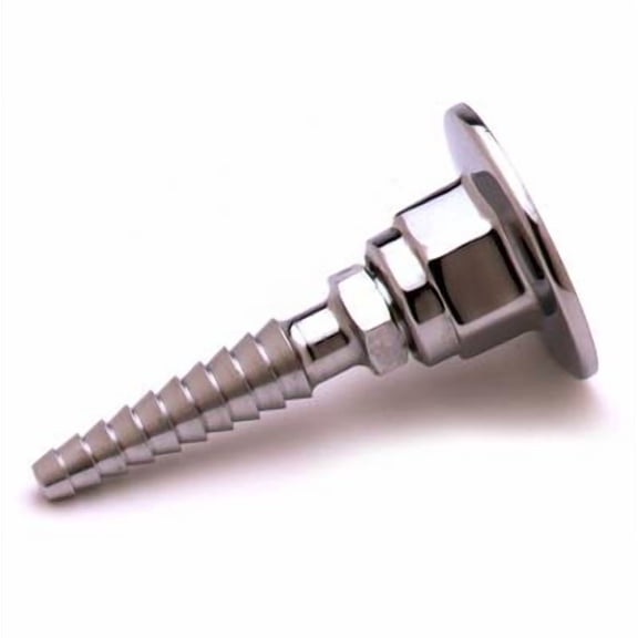 T&S Brass - Lab Panel Flange, Straight Serrated Tip, 3/8'' IPS Female Inlet