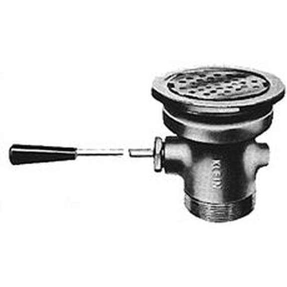 T&S Brass - Waste Drain Valve, Lever Handle, 3-1/2'' x 2'' & 1-1/2'' Adapter (Replaces B-3922 & B-3926)