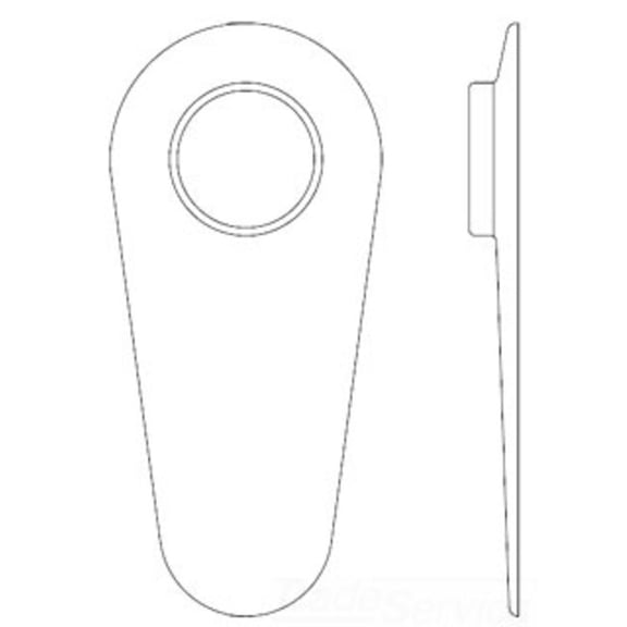 T&S Brass 002820-40 Tear-Drop Escutcheon