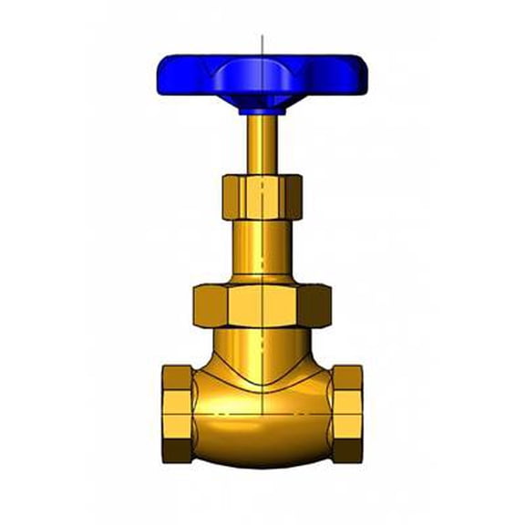 T&S Brass - 1/2'' Globe Valve, Blue Handle