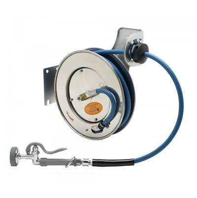 T&S Brass - 3/8'' x 35' Open Stainless Steel Reel W/B-0107 HOSE REEL
