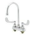 thumbnail image 1 of T&S Brass - Workboard Faucet, Deck Mount, 4'' Centers, Swivel Gooseneck, Wrist Action Handles, 1 of 1