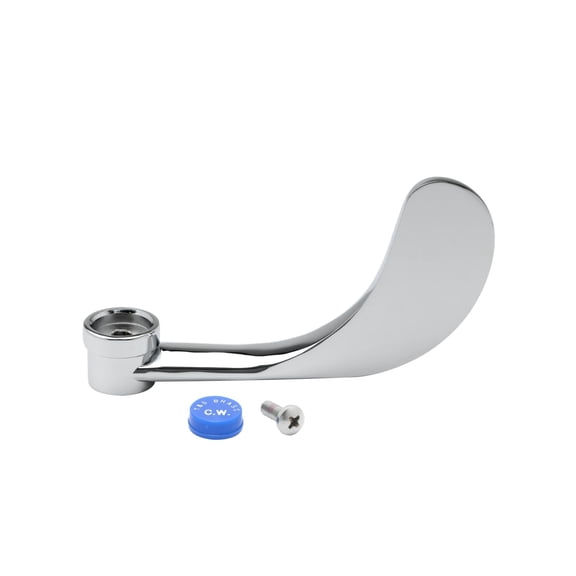 T&s Brass Cold Index 4" Wrist Blade Handle, Chrome Plated Brass B-WH4C