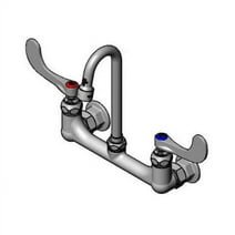 T&S Brass  8 in. Wall Mount Faucet with VR Aerator & 4 in. Handles