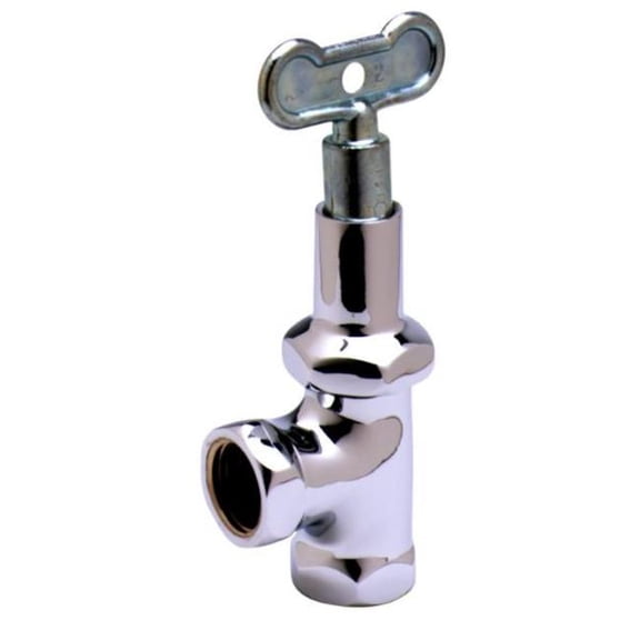 T&S BRASS B-0418 STOP, ANGLE LOOSE KEY STOP, 1/2 NPT