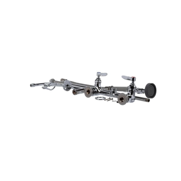 T&S Brass B-0131-B Pre-Rinse Overhead Swivel Arm Wall Mount Base 8-Inch Centers Wall Bracket