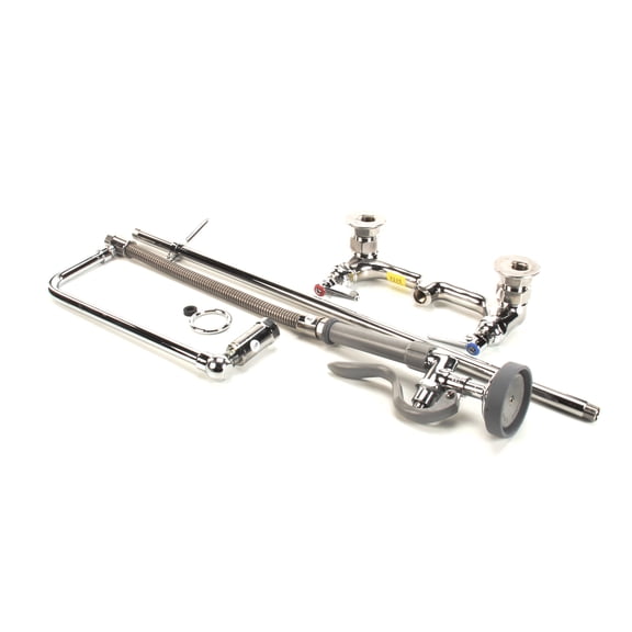 T&S Brass Pre-Rinse, Overhead Swivel Arm, 8 Wall Mount Base B-0131 - Genuine OEM Replacement Part