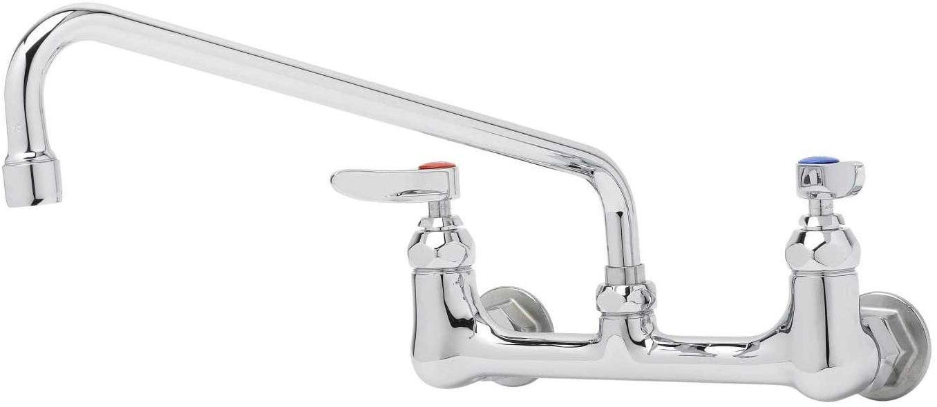 Classic Bronze 8" Wall Mount Kitchen Faucet with Swivel Spout