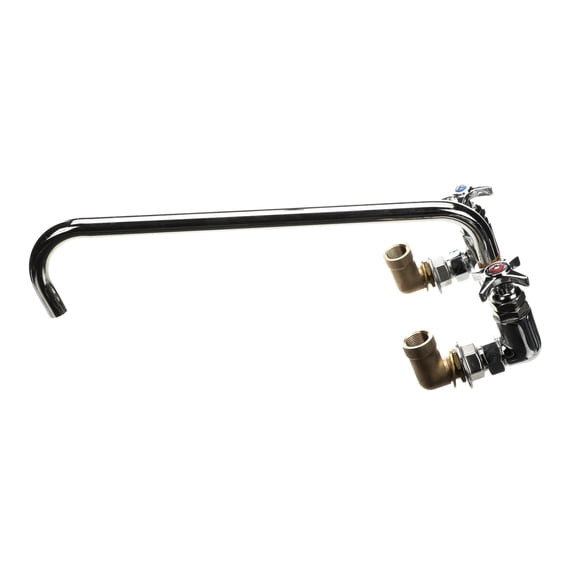 T&S Brass B-0291 Wall Mount Big-Flo Mixing Faucet with 8-Inch Centers and 18-Inch Swing Nozzle Inlets