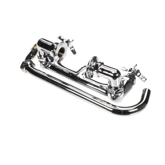 T&S Brass B-0293 Deck Mount Big-Flo Mixing Faucet with 8-Inch Centers and 12-Inch Swing Nozzle Inlets