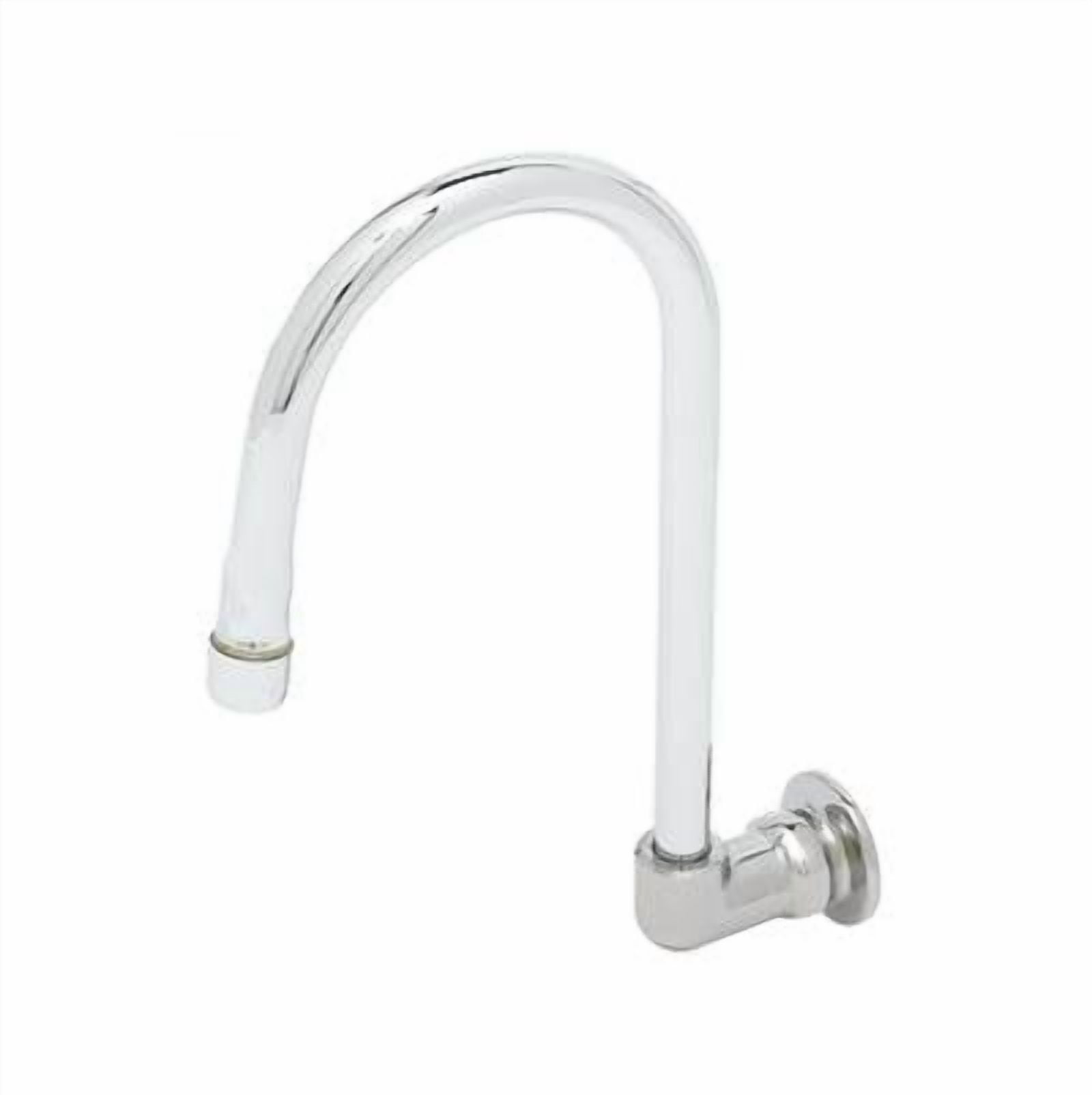 T&S Brass - Rigid Gooseneck, Wall Mount, 2.2 gpm Aerator, 1/2''NPT Female Inlet