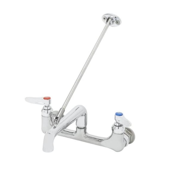 T And S Brass B-0660-Pol 22.26 GPM Wall Mounted Two-Handle Utility Faucet - Chrome