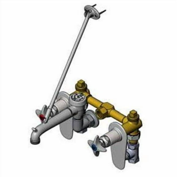 T&S Brass - Service Sink Faucet, Concealed Mixing Valve, Integral Stops, Vac. Breaker, 3/4'' GH Threads